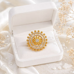 Zircon Ring-457 (Golden)