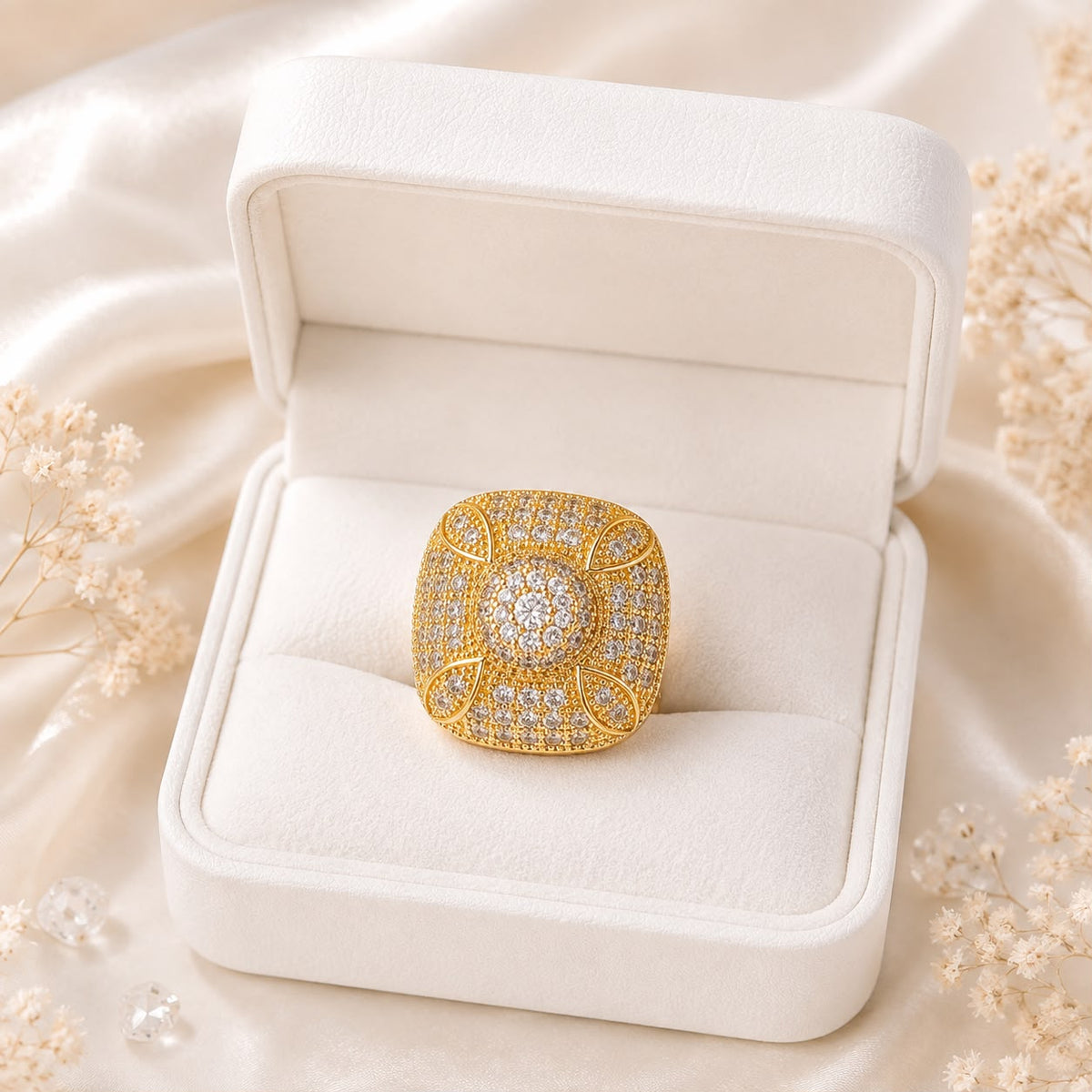 Zircon Ring-456 (Golden)
