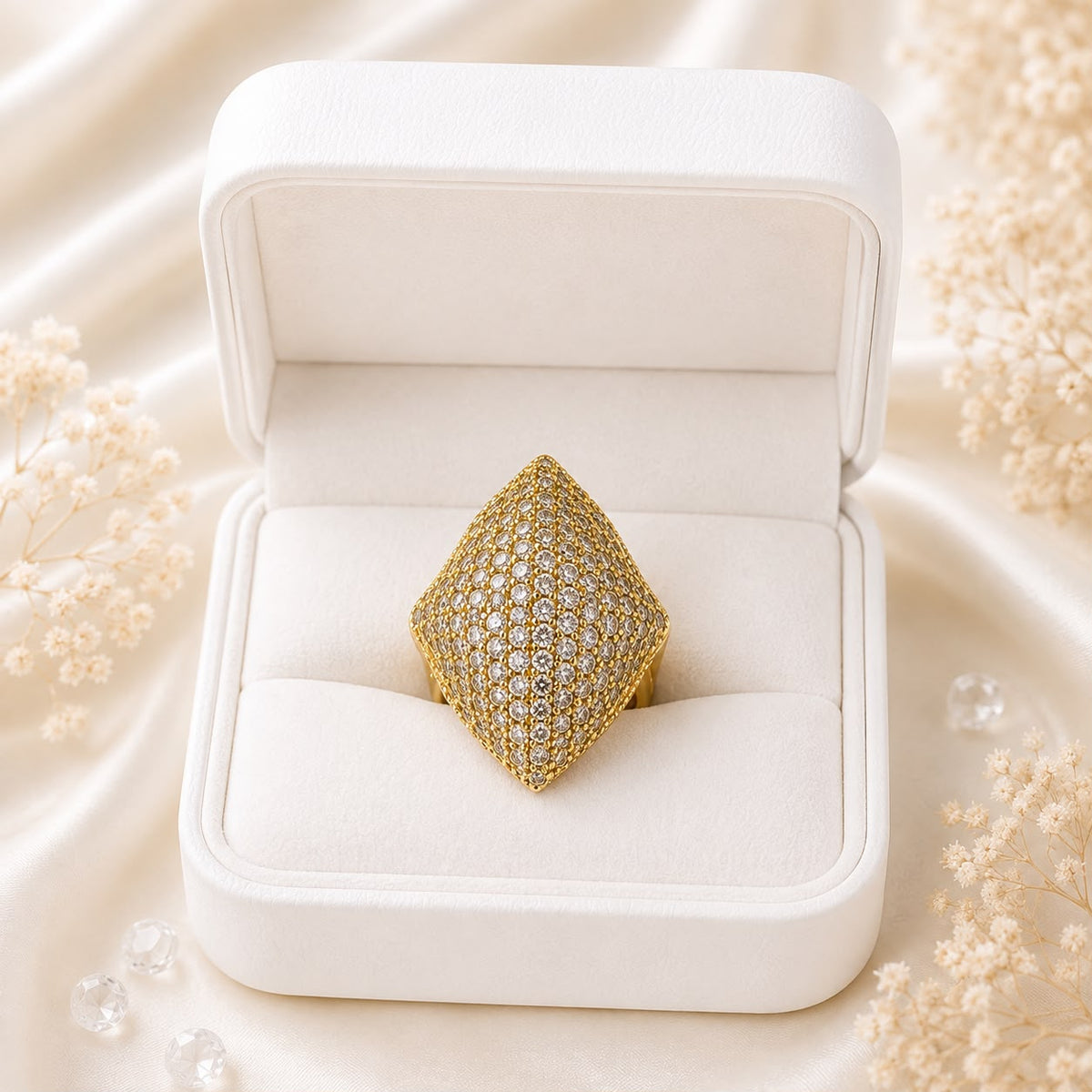 Zircon Ring-458 (Golden)