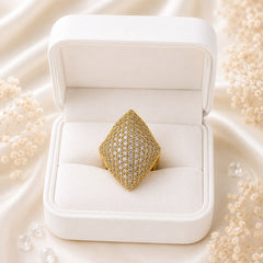 Zircon Ring-458 (Golden)