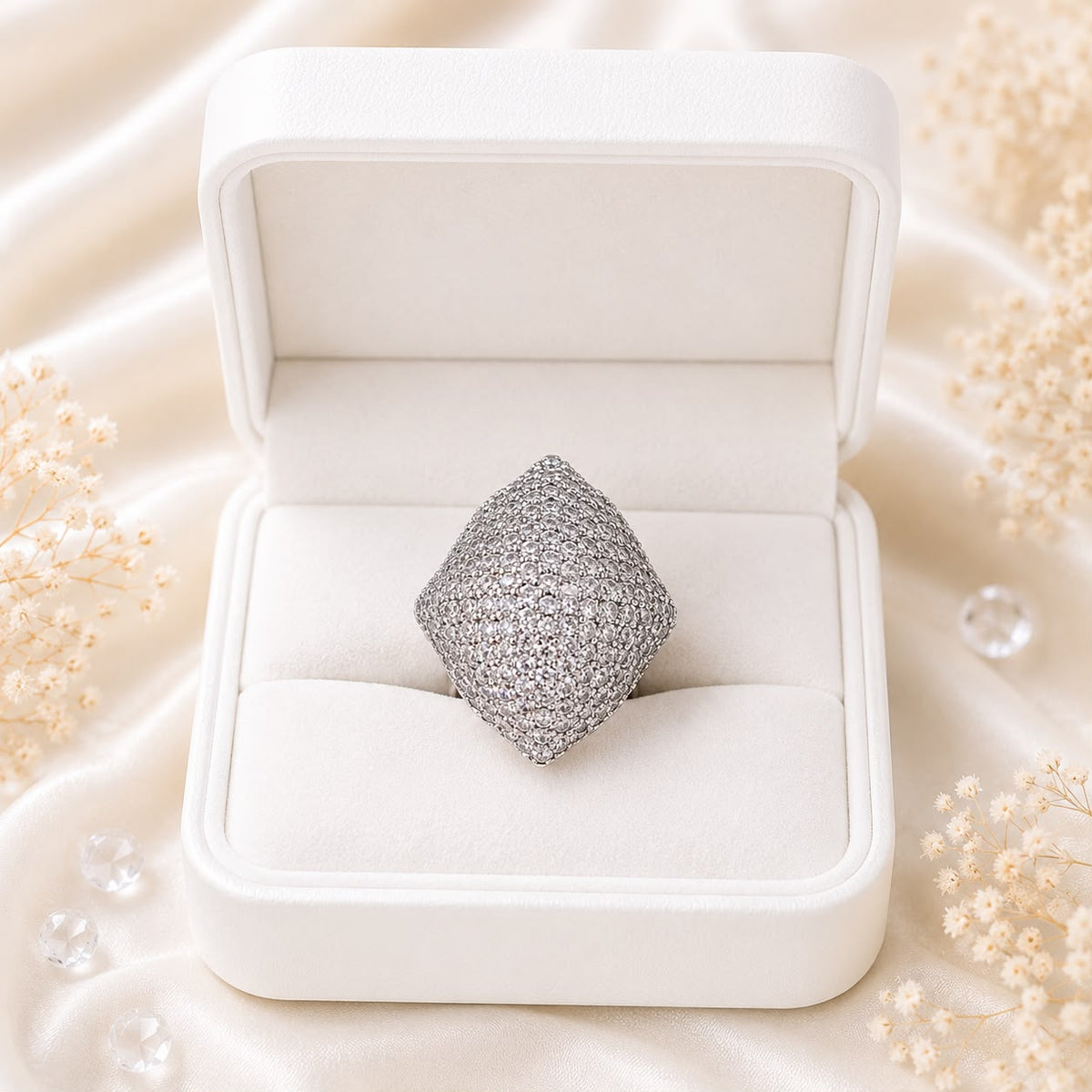 Zircon Ring-458 (Silver)