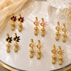 Zircon Earring-245 (Light Pink)