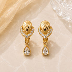 Zircon Hoop Earring-239 (White)