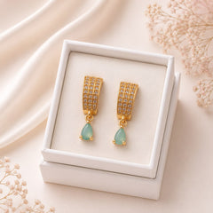 Zircon Earring-246 (Mint Green)