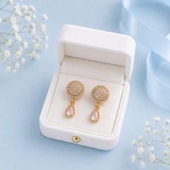 Zircon Earring-247 (Pink)