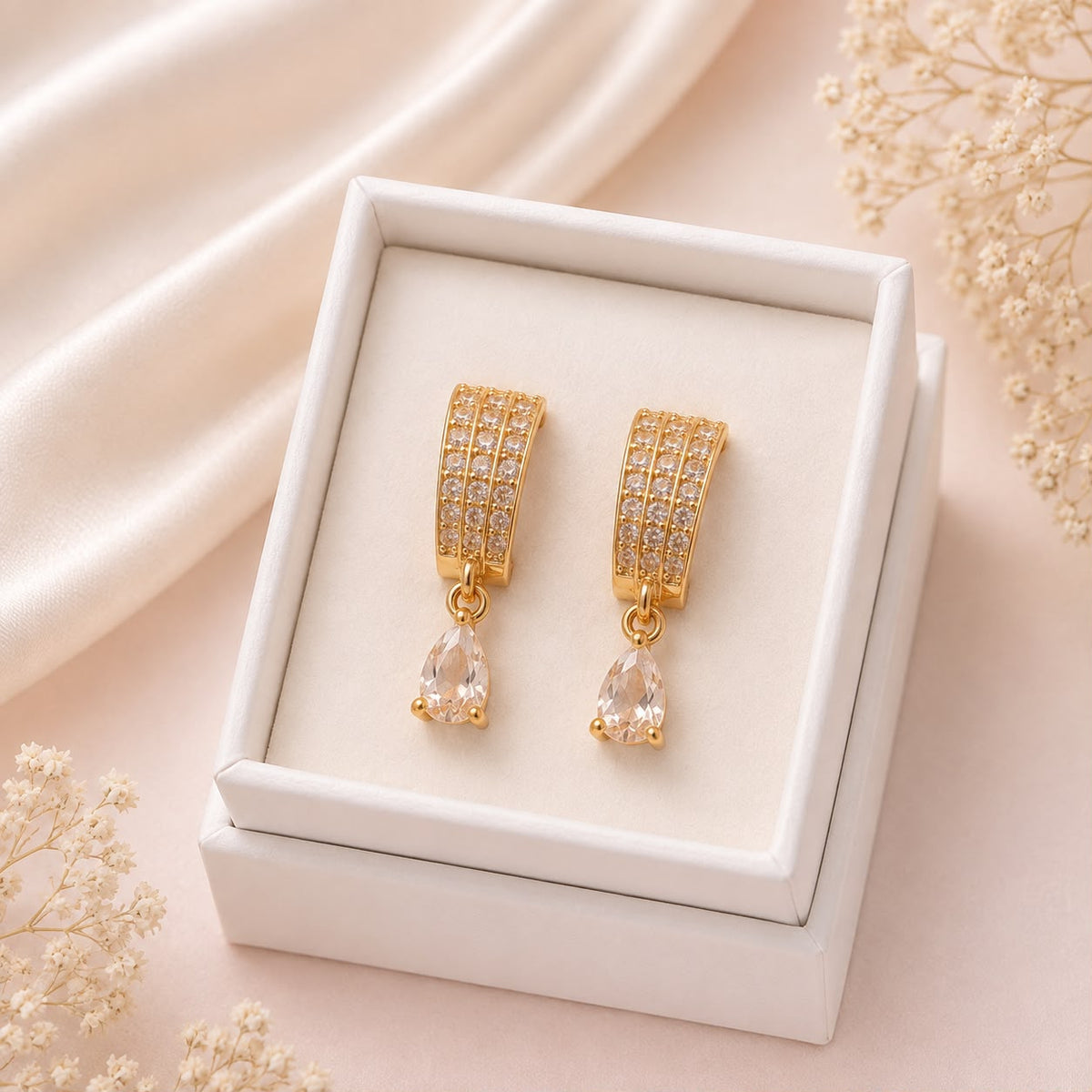 Zircon Earring-246 (White)