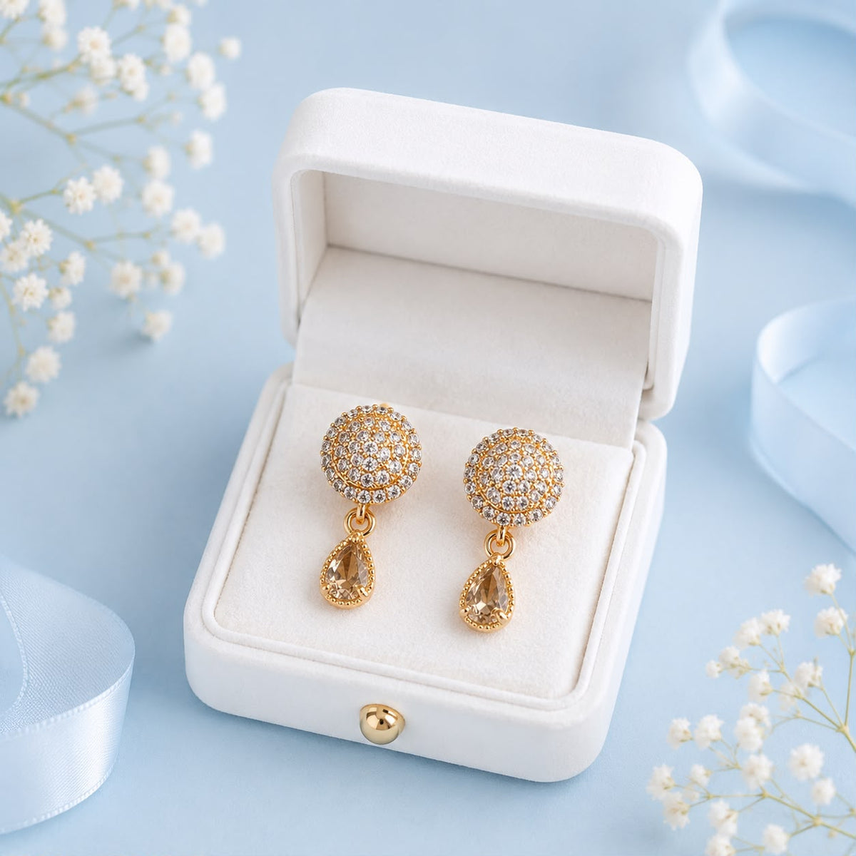 Zircon Earring-247 (Golden)