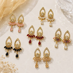 Zircon Earring-248 (Pink)