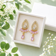 Zircon Earring-248 (Pink)