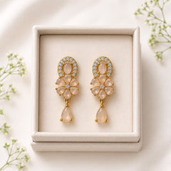 Zircon Earring-249 (Light Pink)