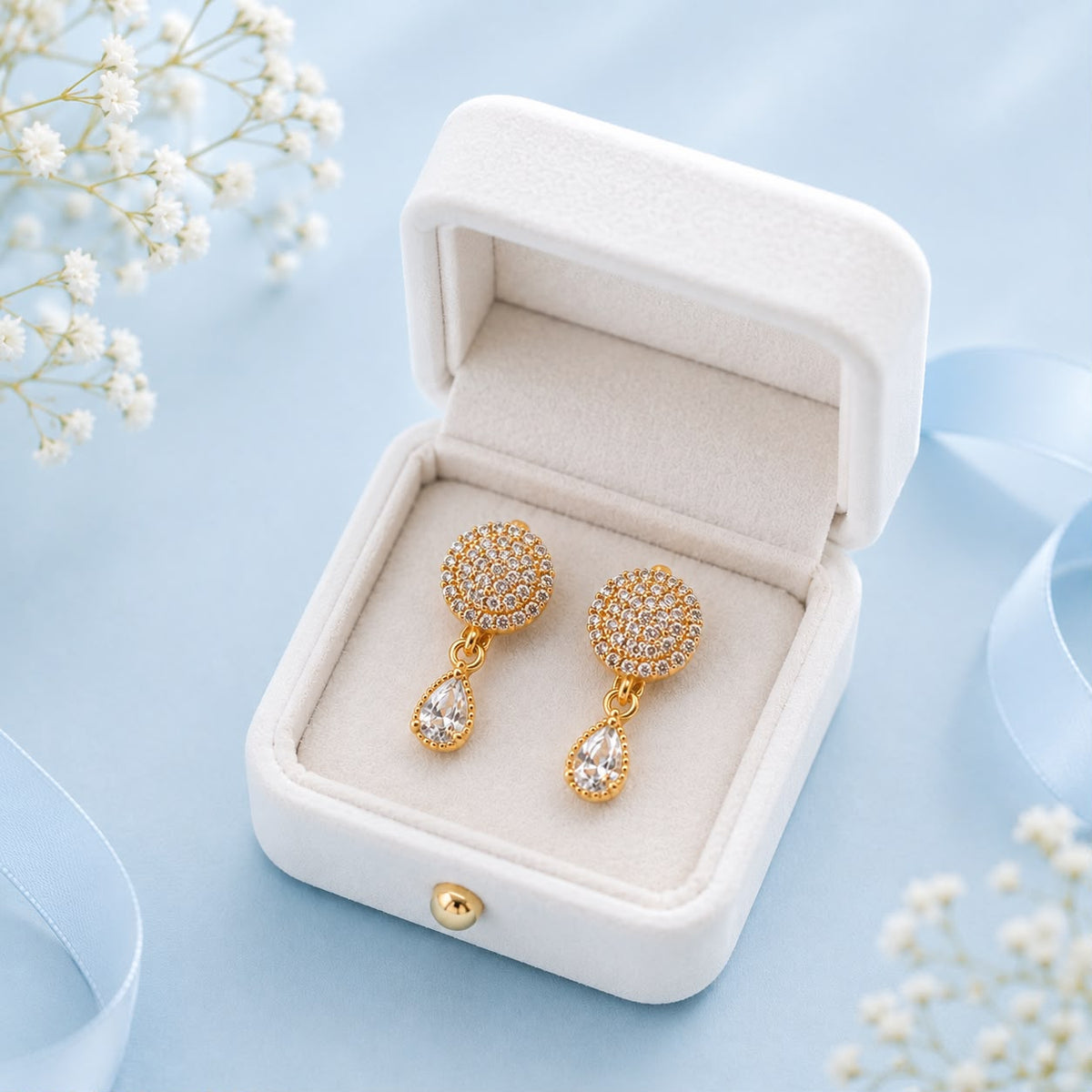 Zircon Earring-247 (White)