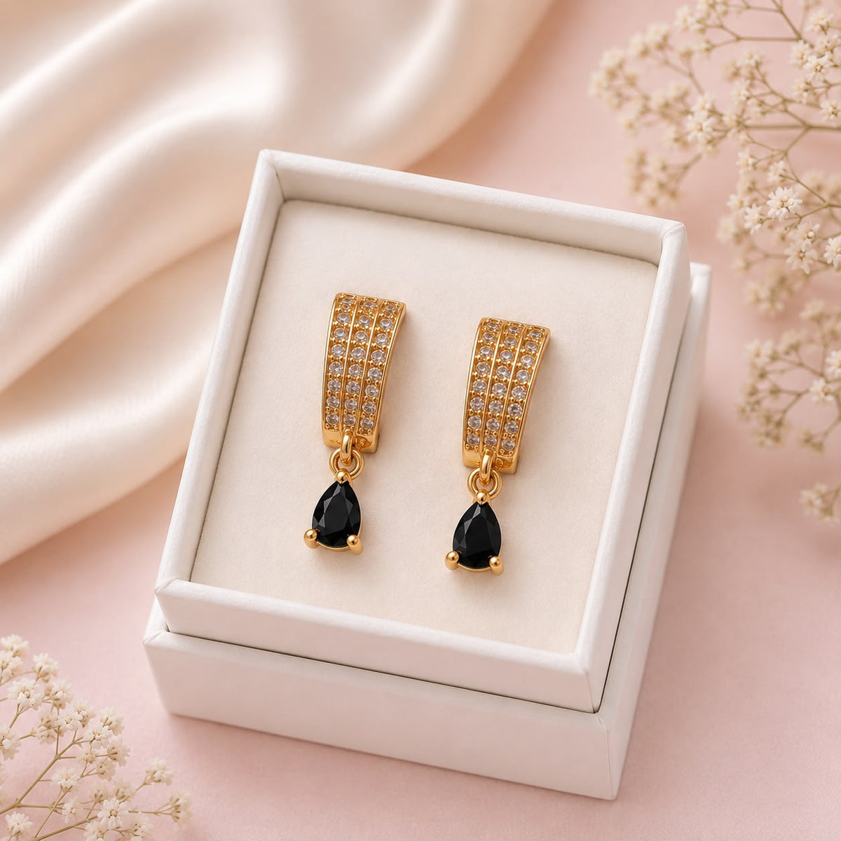 Zircon Earring-246 (Pink)
