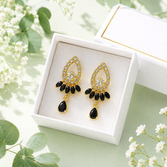 Zircon Earring-248 (Black)