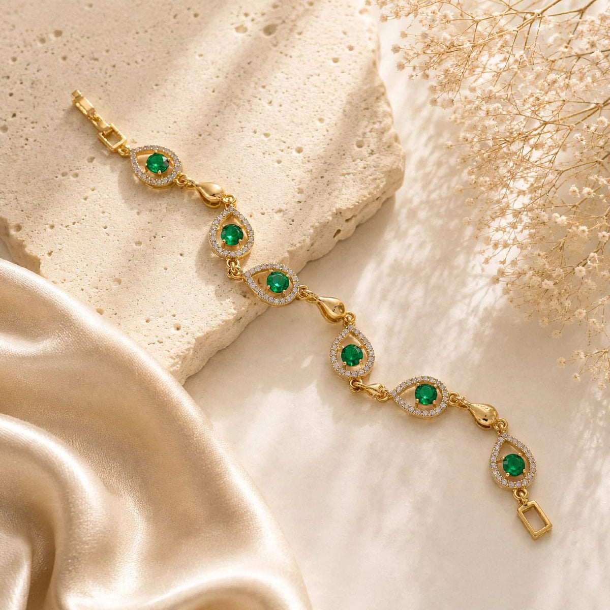 Zircon Bracelet-85 (Green)