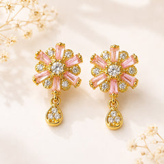 Zircon Earring-238 (Pink)