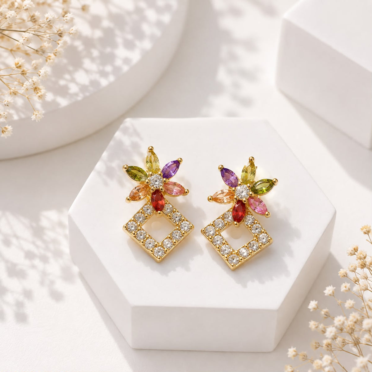 Zircon Earring-250 (Multi)