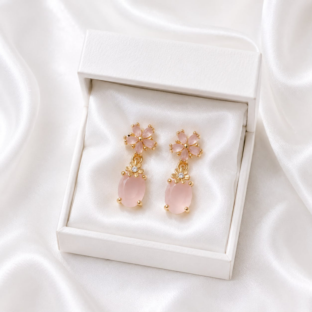 Zircon Earring-239 (Pink)