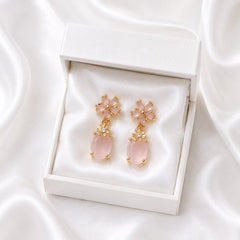 Zircon Earring-239 (Pink)