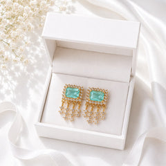Zircon Earring-240 (Mint Green)