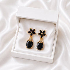 Zircon Earring-239 (Black)