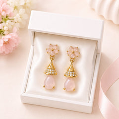 Zircon Earring-241 (Pink)