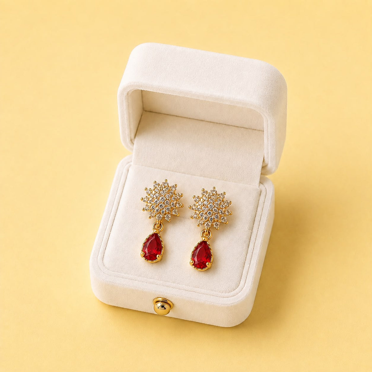 Zircon Earring-242 (Maroon)