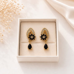 Zircon Earring-244 (Black)