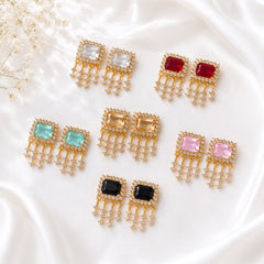 Zircon Earring-240 (Mint Green)