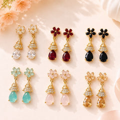 Zircon Earring-241 (Black)