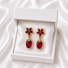 Zircon Earring-239 (Maroon)