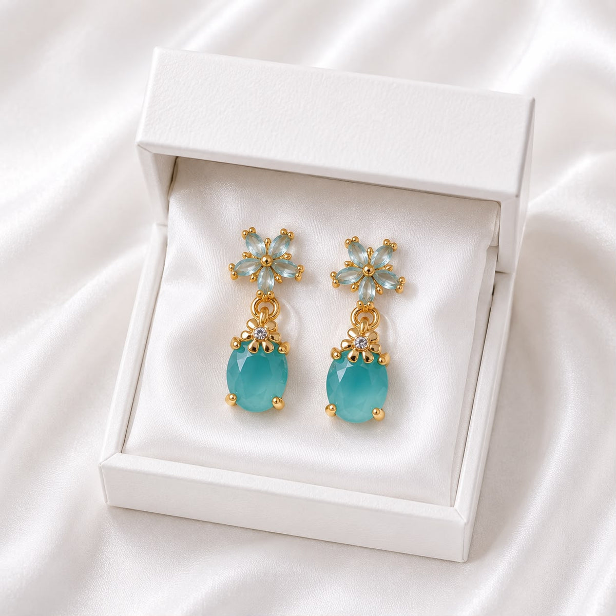 Zircon Earring-239 (Ferozi)