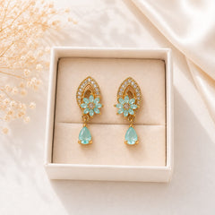 Zircon Earring-244 (Mint Green)