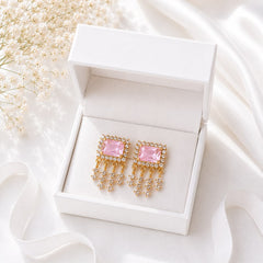 Zircon Earring-240 (Pink)