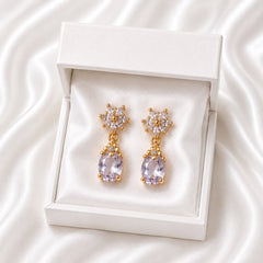 Zircon Earring-239 (Purple)