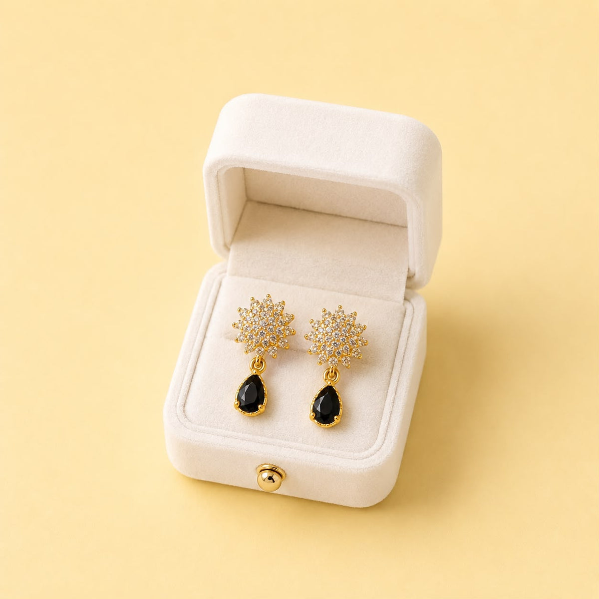 Zircon Earring-242 (Black)