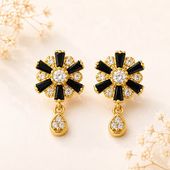 Zircon Earring-238 (Black)