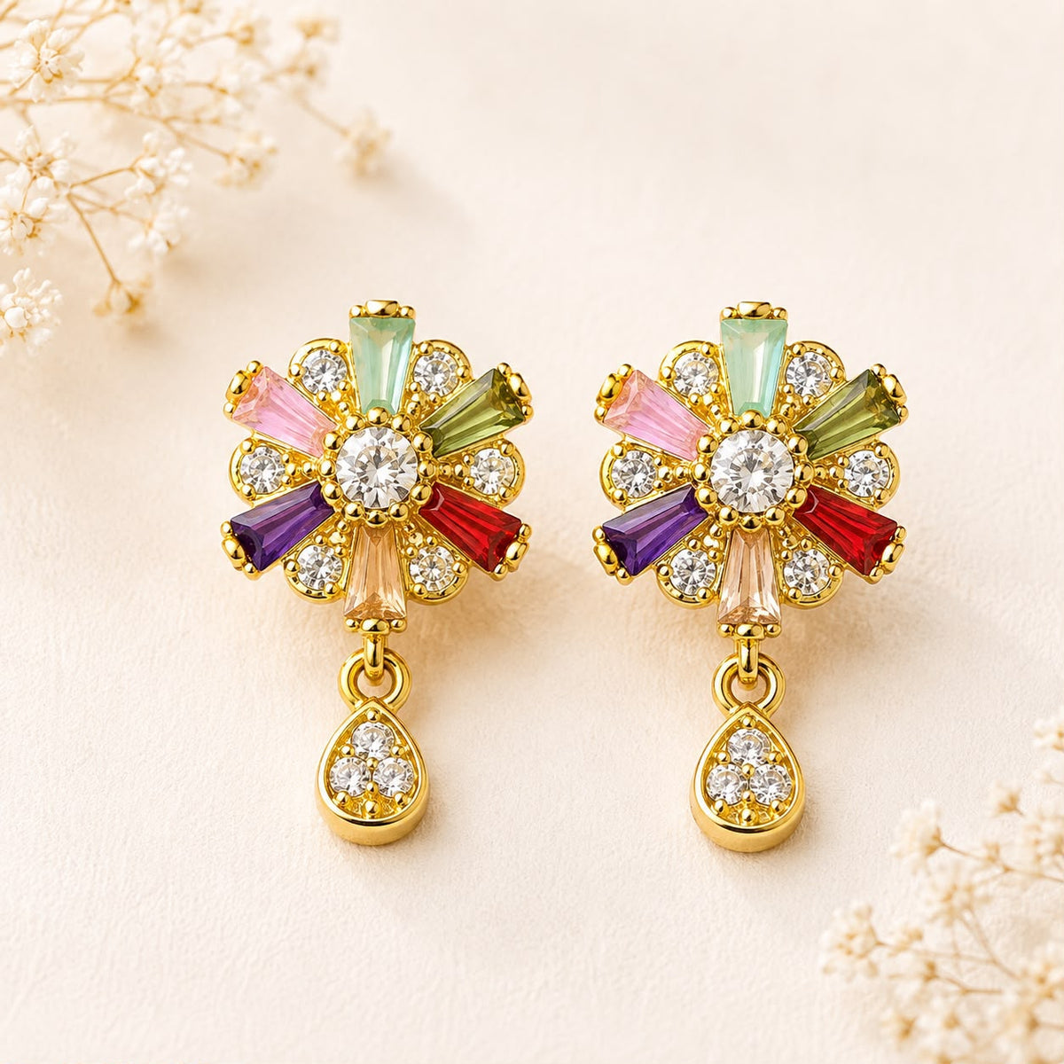Zircon Earring-238 (Multi)