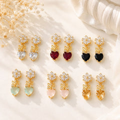 Zircon Earring-252 (Light blue)
