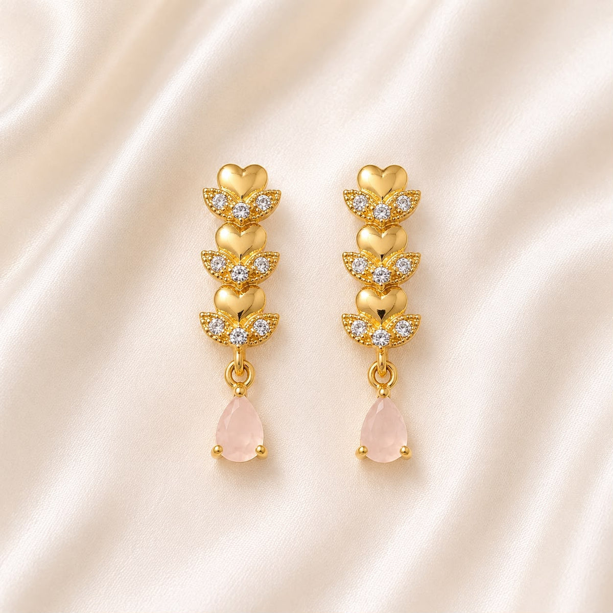 Zircon Earring-251 (Pink)