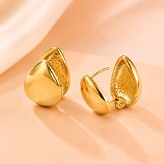 Teardrop Dome Huggie (Golden)
