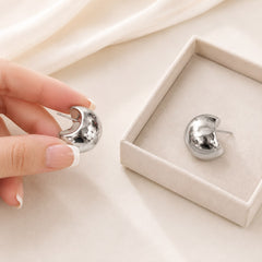 Chunky Stainless Steel Ear Stud (Silver)