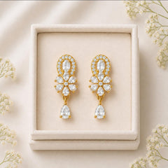 Zircon Earring-249 (White)