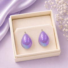 Iridescent Statement Studs-10 (Purple)