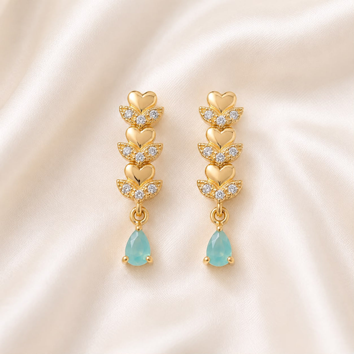 Zircon Earring-251 (Mint Green)