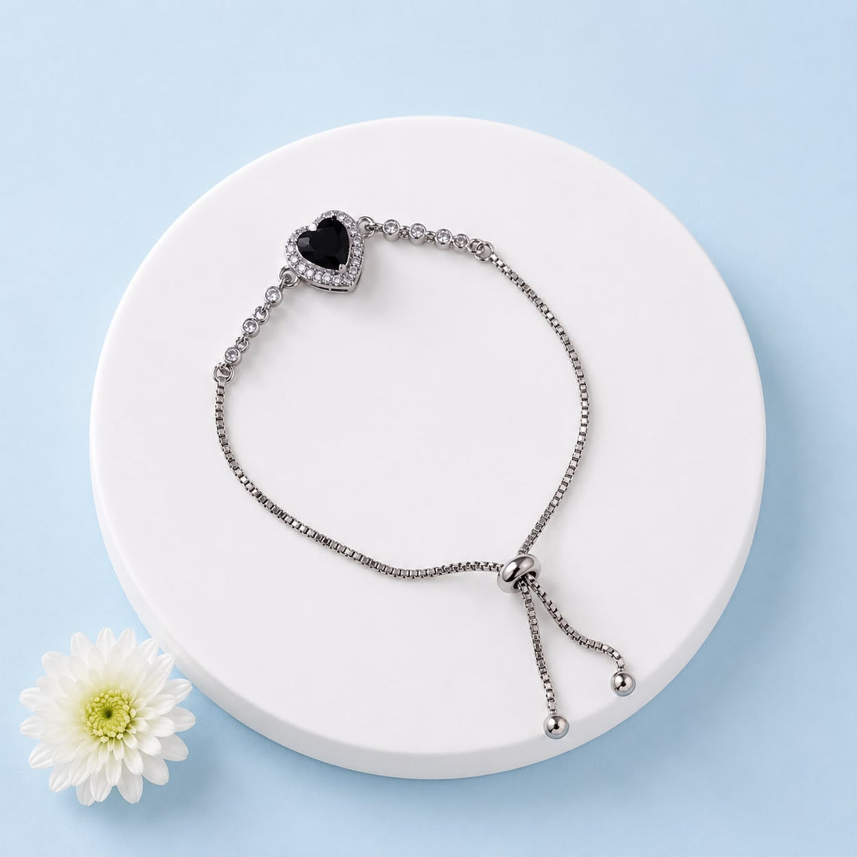 Adjustable Bracelet-280 (Silver/Black)