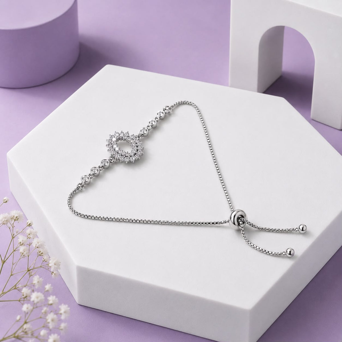 Adjustable Bracelet-287 (Silver)