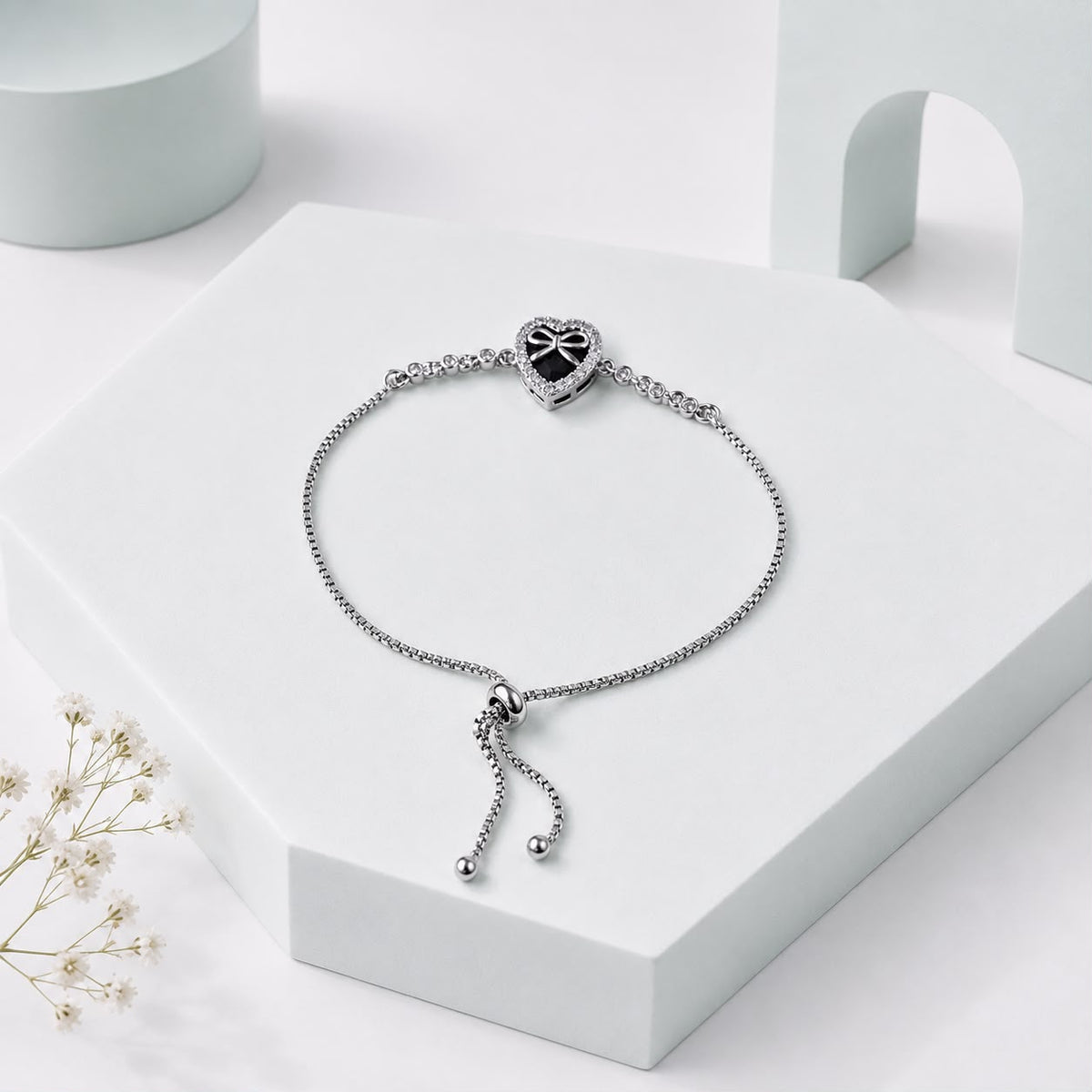 Adjustable Bracelet-278 (Silver/Black)