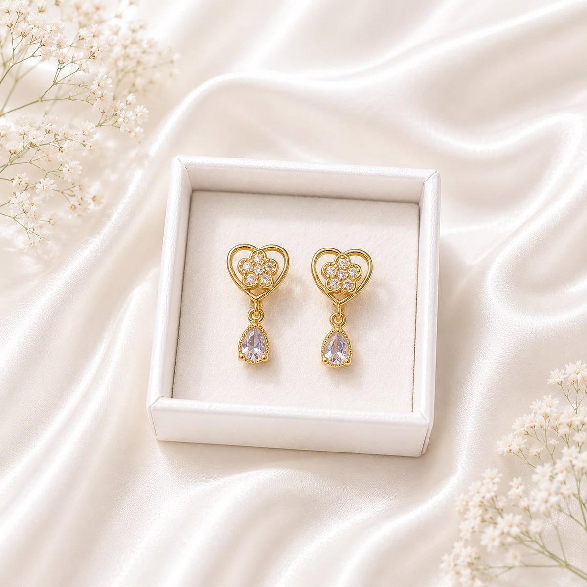 Zircon Earring-254 (White)