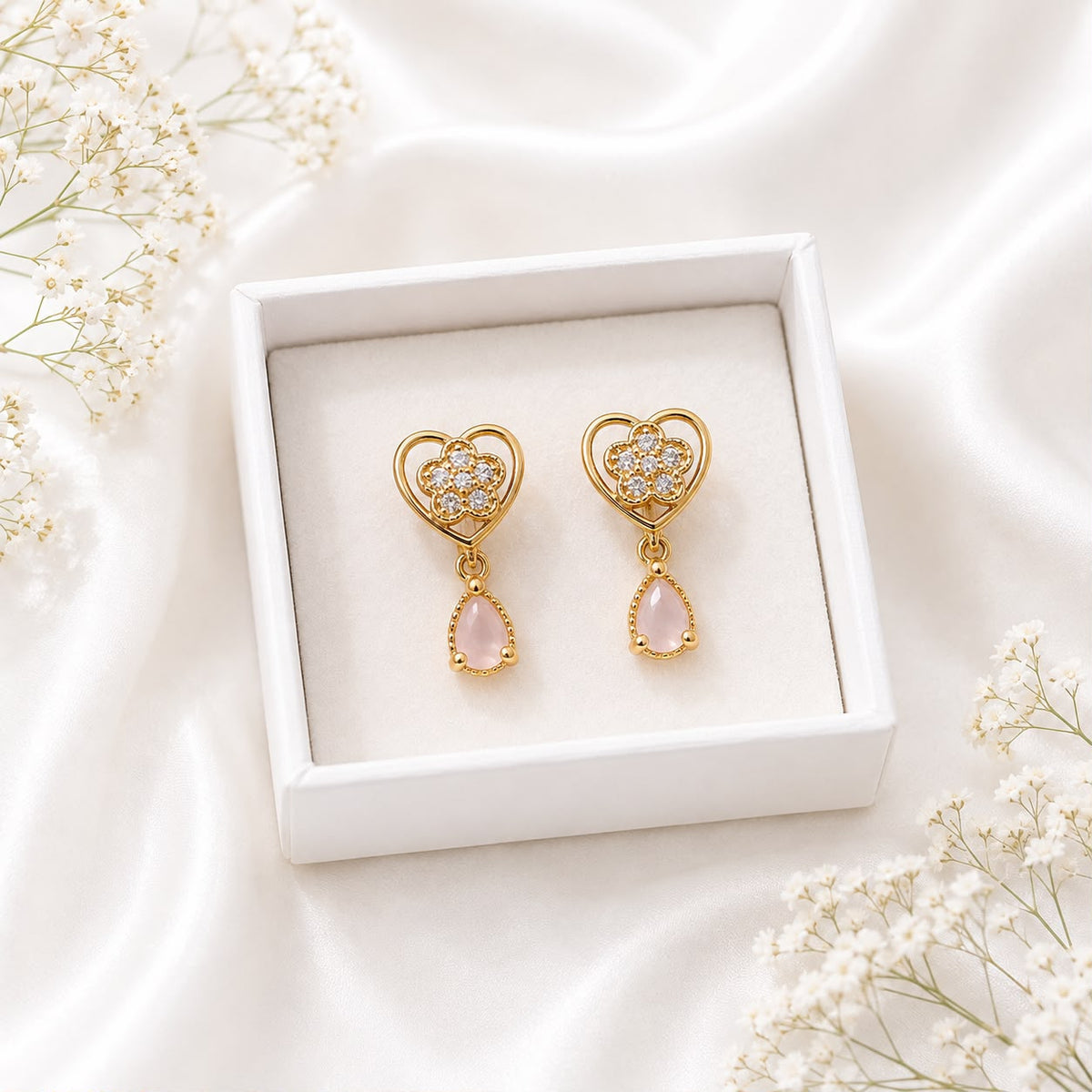 Zircon Earring-254 (Pink)
