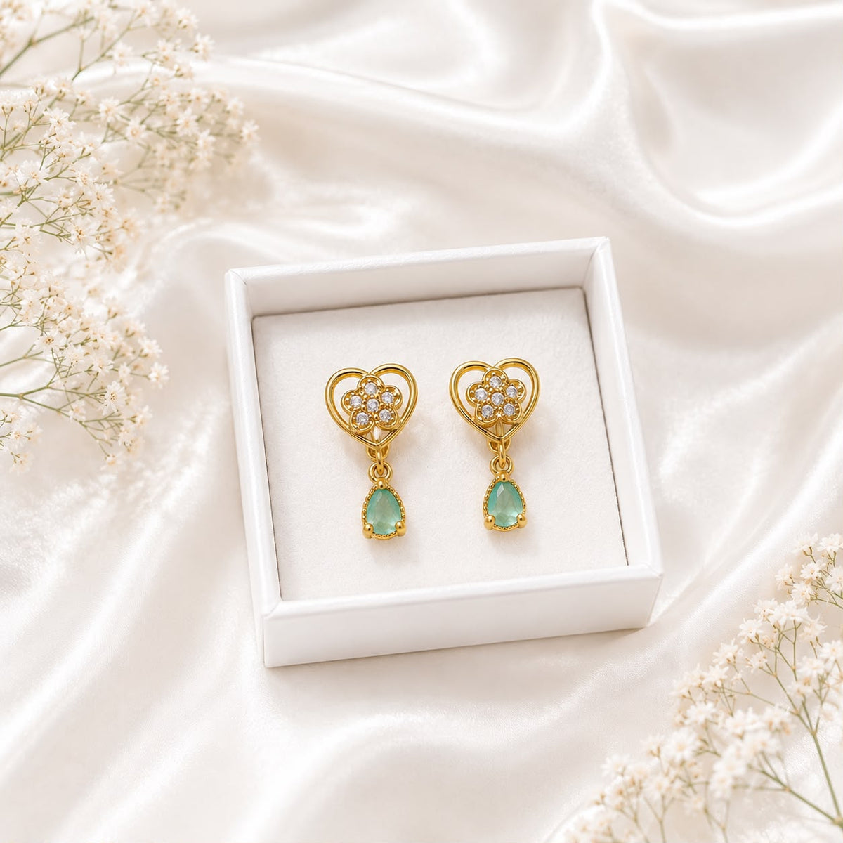 Zircon Earring-254 (Mint Green)